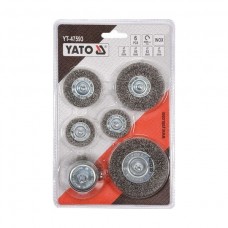YATO Set 6 perii de sarma cu tija INOX..
